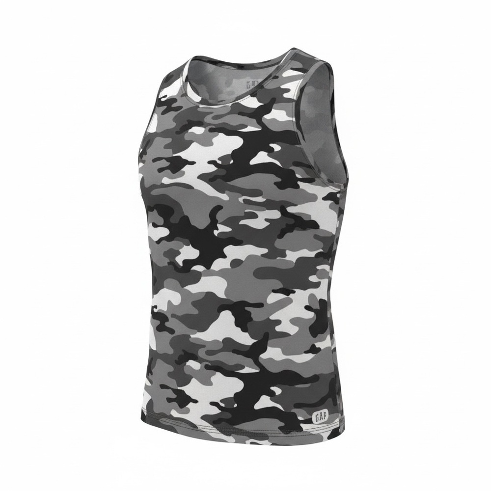 GAP Boy's Camouflage Tank Top - Black and Gray